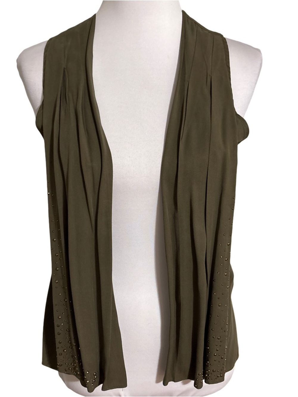 Cache Olive Green Sleeveless Vest